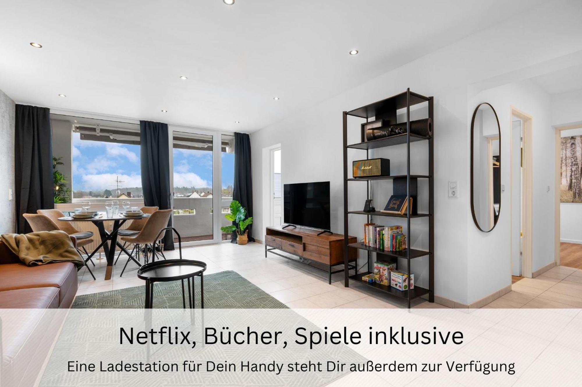Ferienwohnung Urban Jungle Industrial Parkplatz Balkon Business Dreieich Exterior foto